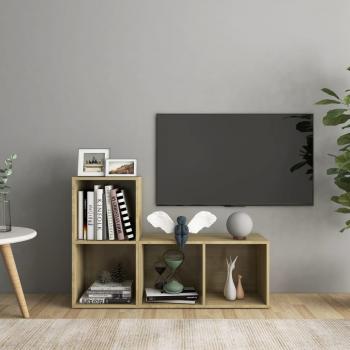 ARDEBO.de - TV-Schränke 2 Stk. Sonoma-Eiche 72x35x36,5 cm Holzwerkstoff