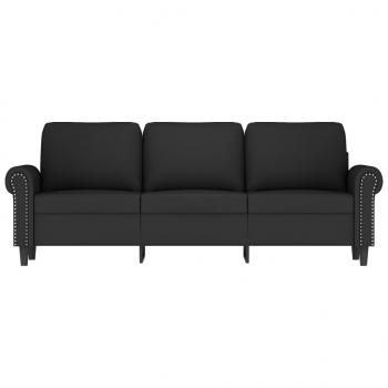 3-Sitzer-Sofa Schwarz 180 cm Samt