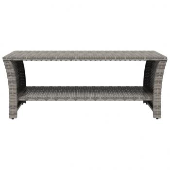 Couchtisch Grau 100x50x40 cm Poly Rattan