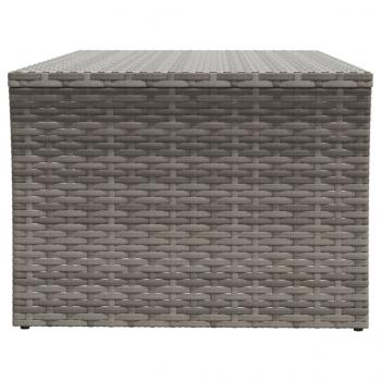 Couchtisch Grau 100x50x40 cm Poly Rattan