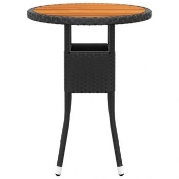 5-tlg. Garten-Lounge-Set Poly Rattan Schwarz