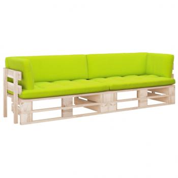 ARDEBO.de - 2-Sitzer-Palettensofa mit Kissen Imprägniertes Kiefernholz