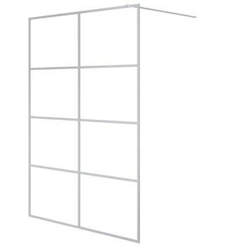 Duschwand für Begehbare Dusche Silbern 140x195 cm ESG-Klarglas