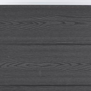 Zaunelement-Set Grau 526x186 cm WPC
