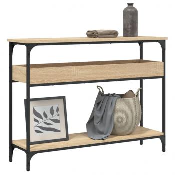 ARDEBO.de - Konsolentisch mit Ablage Sonoma-Eiche 100x29x75cm Holzwerkstoff
