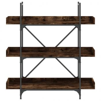 Bücherregal 3 Böden Räuchereiche 100x33x108,5 cm Holzwerkstoff