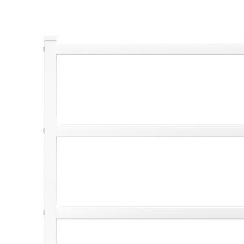 Bettgestell mit Kopfteil Metall Weiß 160x200 cm