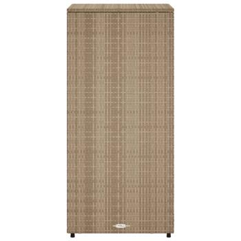 Gartenschrank Beige 50x55x115 cm Poly Rattan
