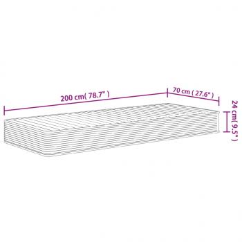 Matratze Schaumstoff Mittelweich 70x200 cm