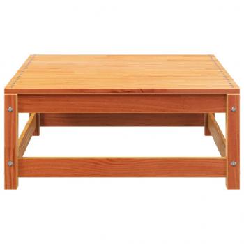 Gartensofa ohne Armlehnen mit Fußhocker Wachsbraun Kiefernholz