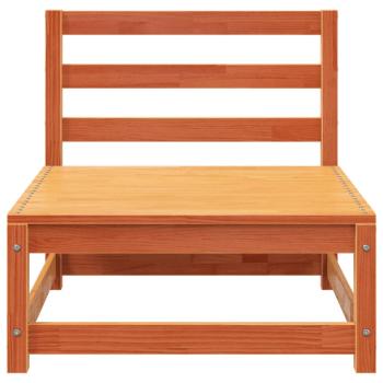 Gartensofa 2-Sitzer Wachsbraun Massivholz Kiefer