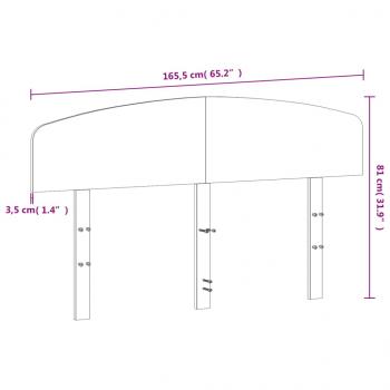 Kopfteil 160 cm Massivholz Kiefer