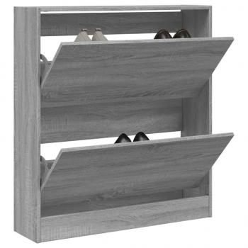 ARDEBO.de - Schuhschrank Grau Sonoma 80x21x87,5 cm Holzwerkstoff