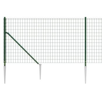 Maschendrahtzaun mit Bodenhülsen Grün 0,8x25 m