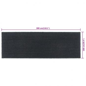 Fußmatte Dunkelgrau 100x300 cm Kokosfaser Getuftet