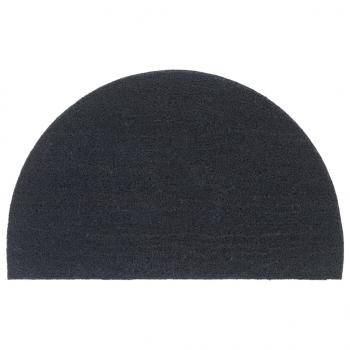 ARDEBO.de - Fußmatte Dunkelgrau Halbrund 50x80 cm Kokosfaser Getuftet