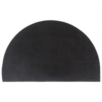 Fußmatte Dunkelgrau Halbrund 50x80 cm Kokosfaser Getuftet