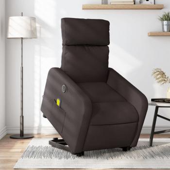ARDEBO.de - Elektrischer Massagesessel mit Aufstehhilfe Dunkelbraun Stoff