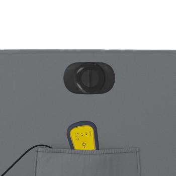 Massagesessel mit Aufstehhilfe Elektrisch Grau Kunstleder