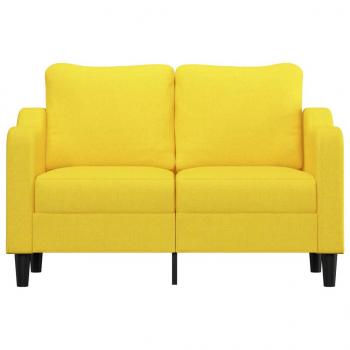 2-Sitzer-Sofa Hellgelb 120 cm Stoff