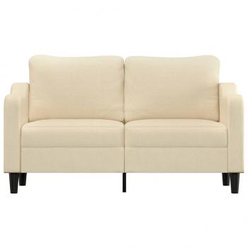 2-Sitzer-Sofa Creme 140 cm Stoff
