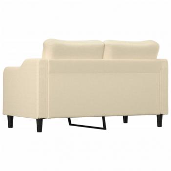 2-Sitzer-Sofa Creme 140 cm Stoff