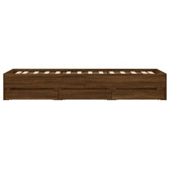 Bettgestell mit Schubladen Braun Eichen-Optik 100x200 cm
