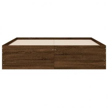 Bettgestell mit Schubladen Braun Eichen-Optik 120x190 cm