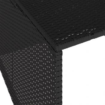 Mähroboter-Garage Schwarz 86x90x52/57 cm Poly Rattan