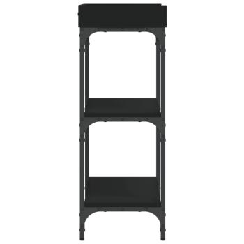 ARDEBO.de - Konsolentisch mit Ablagen Schwarz 75x30x80 cm