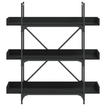 Bücherregal 3 Böden Schwarz 100x33x108,5 cm Holzwerkstoff