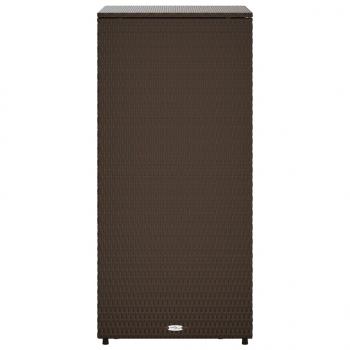 Gartenschrank Braun 50x55x115 cm Poly Rattan