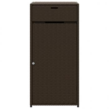 Gartenschrank Braun 55x55x111 cm Poly Rattan