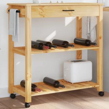ARDEBO.de - Küchenwagen MONZA 84x40x90 cm Massivholz Kiefer