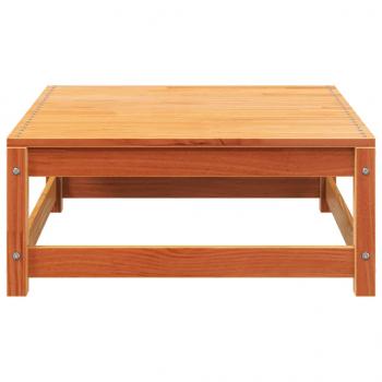 Gartensofa mit Fußhocker 2-Sitzer Wachsbraun Massivholz Kiefer