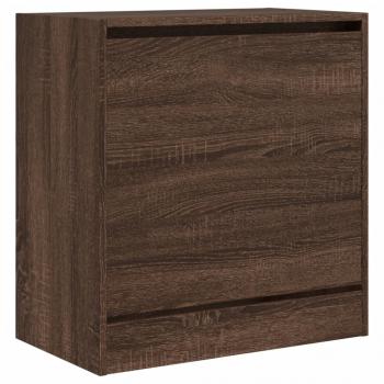 Schuhschrank Braun Eichen-Optik 60x34x63,5 cm Holzwerkstoff