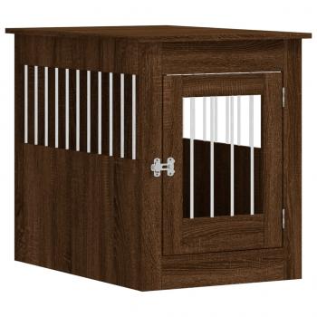 Hundekäfig im Möbelstil Braun Eichen-Optik 55x80x68 cm