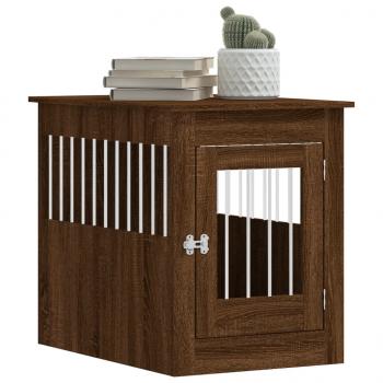 Hundekäfig im Möbelstil Braun Eichen-Optik 55x80x68 cm