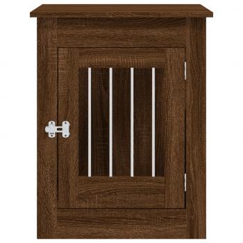 Hundekäfig im Möbelstil Braun Eichen-Optik 55x80x68 cm