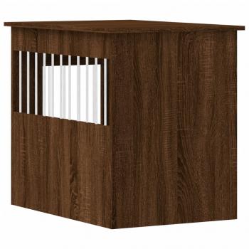 Hundekäfig im Möbelstil Braun Eichen-Optik 55x80x68 cm