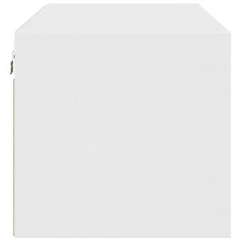 Wandschrank mit Glastüren Weiß 102x37x35 cm