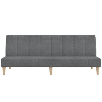Schlafsofa 2-Sitzer Hellgrau Stoff