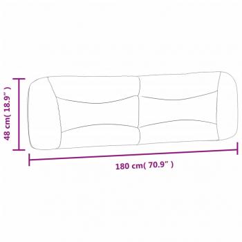 Kopfteil-Kissen Dunkelbraun 180 cm Stoff