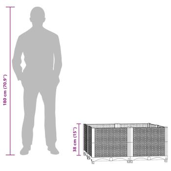 Hochbeet 80x80x38 cm Polypropylen