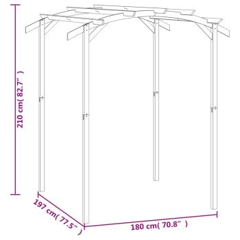Garten-Pergola Kiefernholz Imprägniert 180x197x210 cm