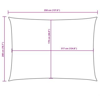 Sonnensegel Oxford-Gewebe Rechteckig 2x3,5 m Anthrazit