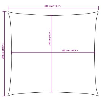 Sonnensegel Oxford-Gewebe Quadratisch 3x3 m Beige