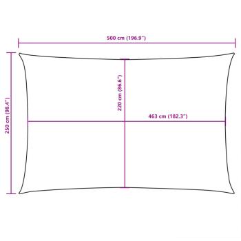 Sonnensegel Oxford-Gewebe Rechteckig 2,5x5 m Beige