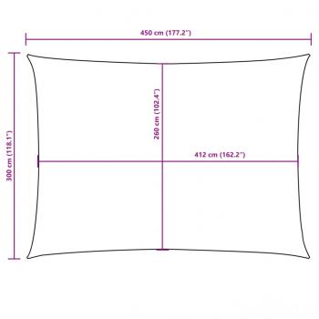 Sonnensegel Oxford-Gewebe Rechteckig 3x4,5 m Beige