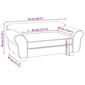 Hundesofa Creme 72x45x30 cm Plüsch